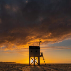 Zonsondergang terschelling drenkenlingenhuisje